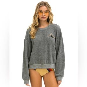 New! Aviator Nation Mountain Stitch Crewneck Sweatshirt - Small